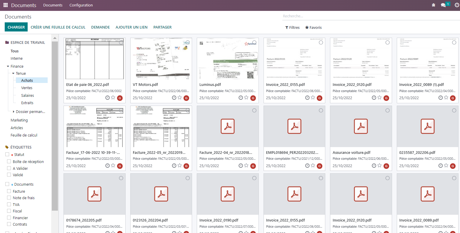 Comptabilité Odoo