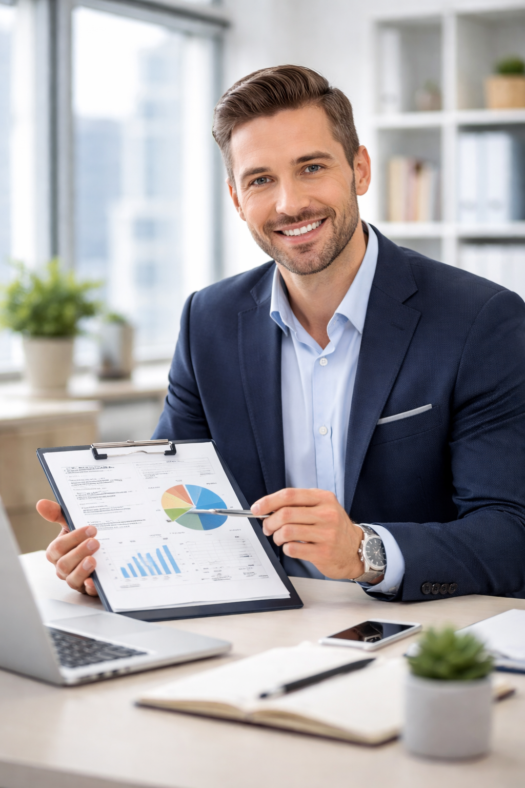 Consultant en réunion dans un bureau